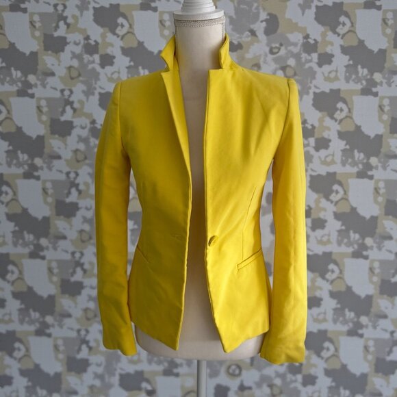 ZARA Basic Women's Yellow Jacket Blazer Size Small - Picture 2 of 8